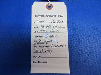 Beech 95-B55 Instrument Panel Assy P/N 96-324123-13, 58-970000-39 (0623-745)