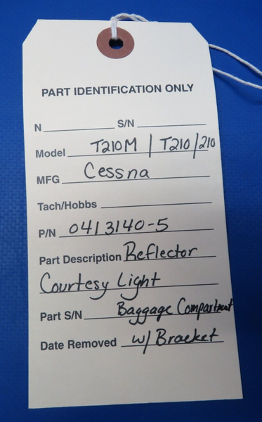 Cessna 210 Reflector Courtesy Light w/ Bracket P/N 0413140-5 (0523-286)