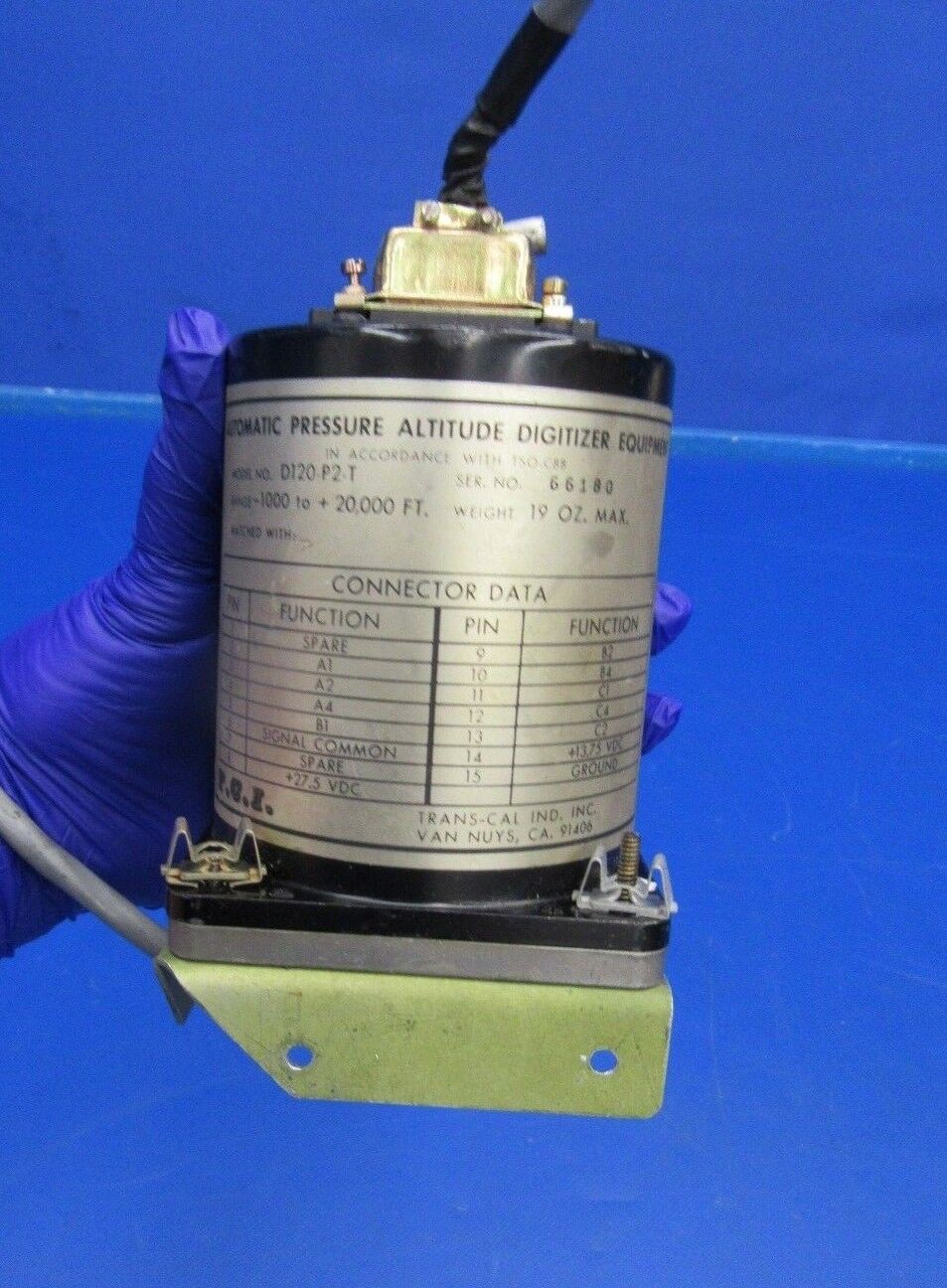 Cessna 210 E Trans-Cal Pressure Altitude Digitizer P/N D120-P2-T (0618-35)