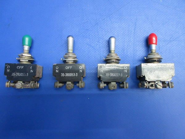 Beech 95-B55 Baron Toggle Switch P/N 35-380053-3, MST205N LOT OF 9 (0523-1140)