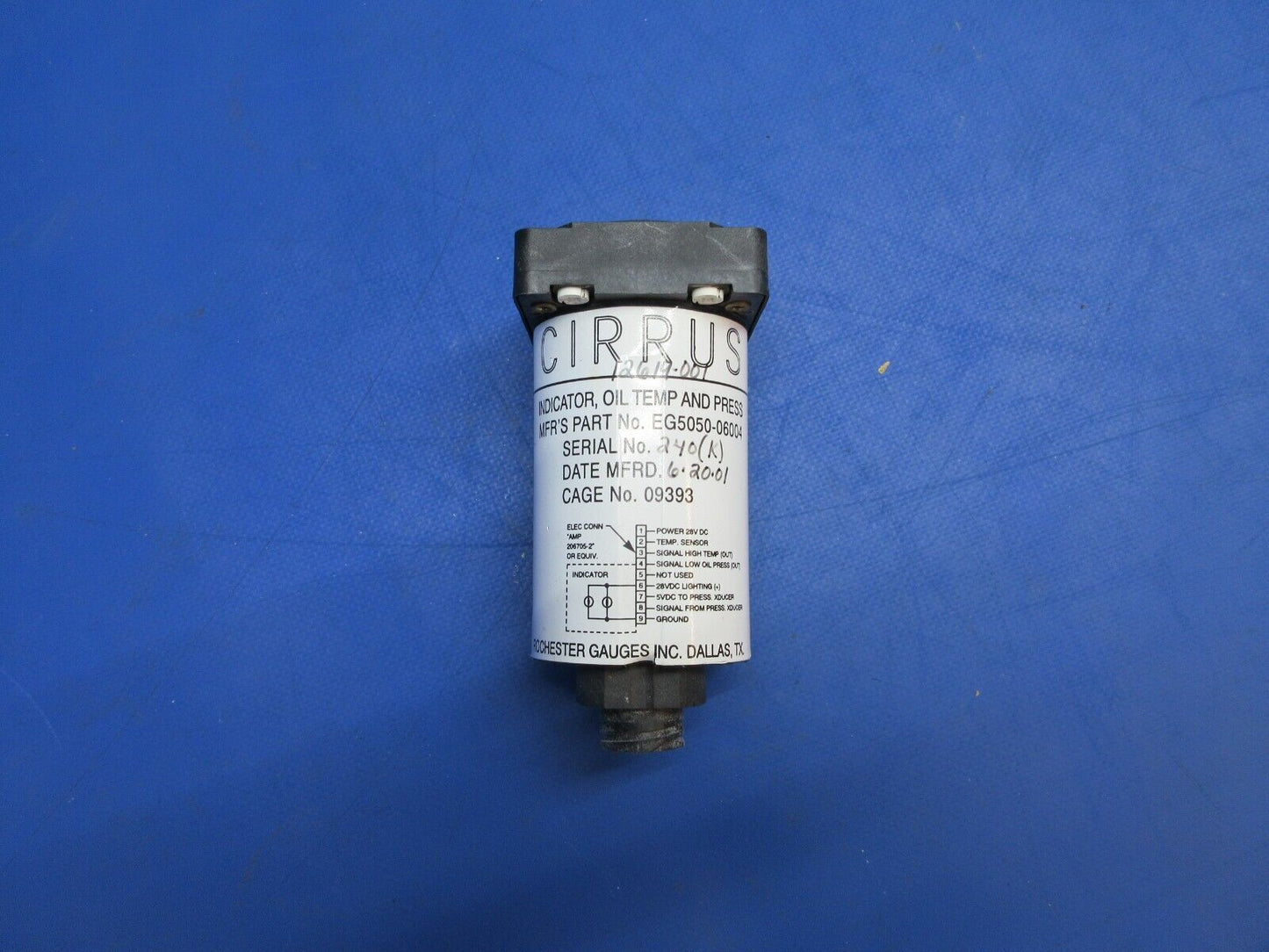 Cirrus SR-22 Rochester Oil Temp & Pressure Ind P/N 12619-001 WARRANTY (0923-929)