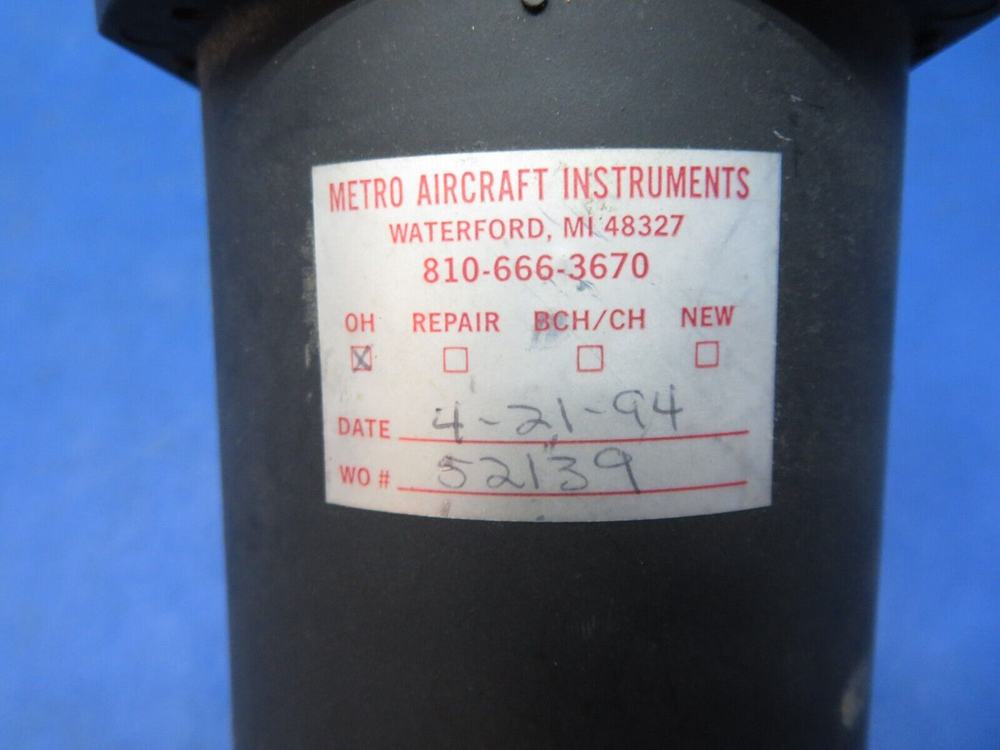 Edo-Aire Mitchell Attitude Gyro 5000E-8 P/N 52D66 CORE (1023-418)