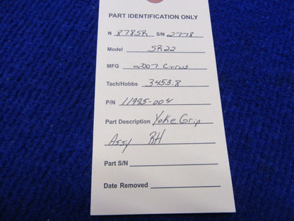 Cirrus SR-22 Yoke Grip Assy RH P/N 11995-004 (0122-301)