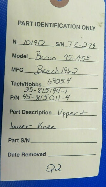 Beech Baron 95-A55 Main Gear Torque Knee Upper & Lower 35-815194-1 (0420-333)