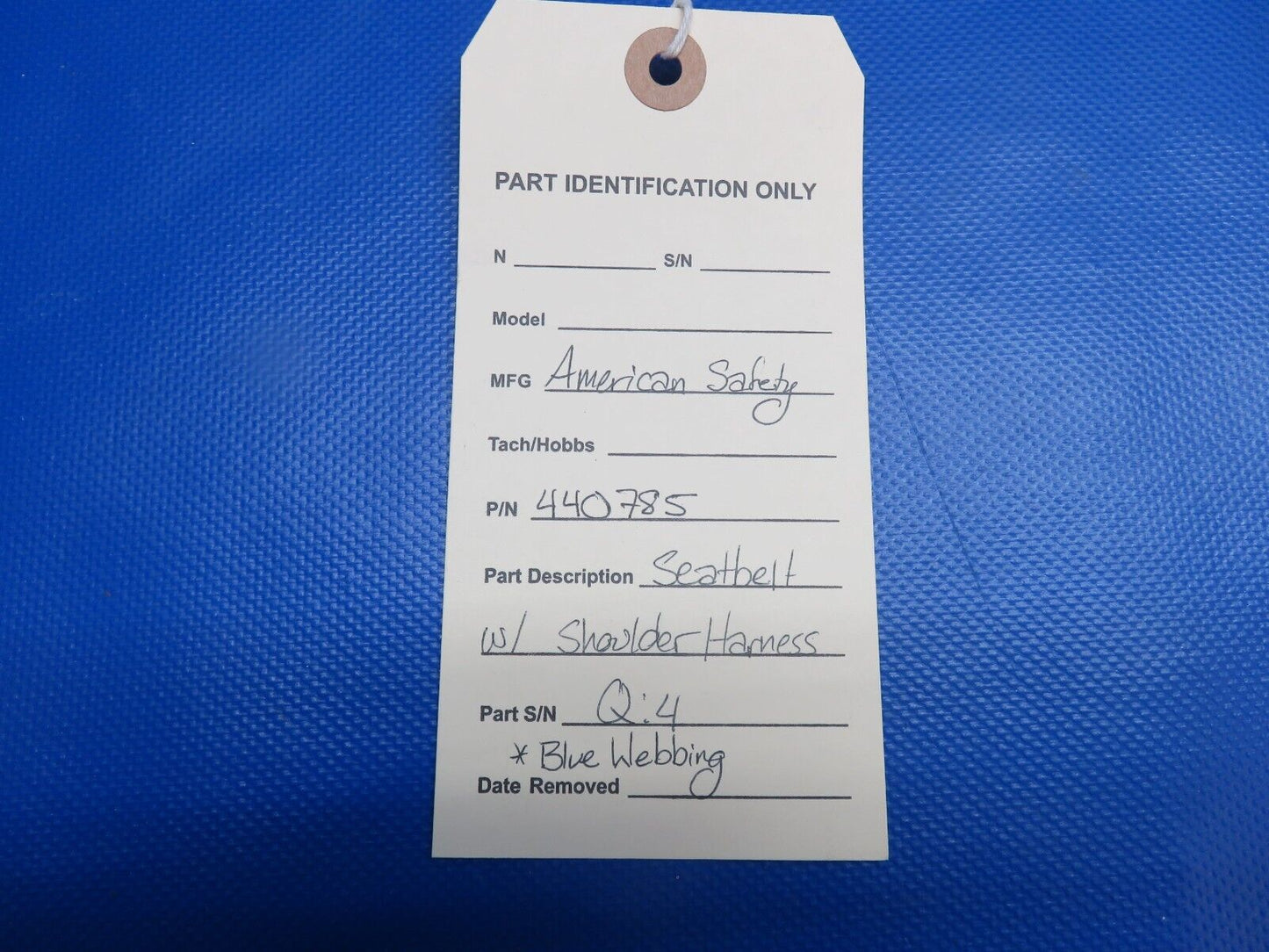 American Safety Seatbelt with Shoulder Harness P/N 440785 (0124-1100)