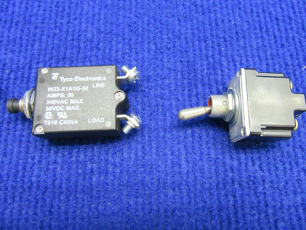 Piper PA-32-300 Circuit Breaker & Switches PN W23-XIAIG-50 LOT OF 3 (1121-511)