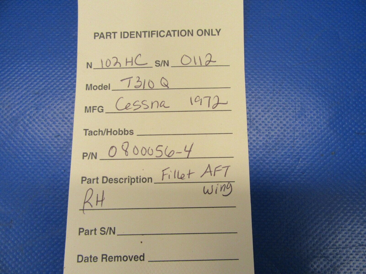 Cessna 310 / T310Q Fillet AFT Wing RH P/N 0800054-4 (0619-350)