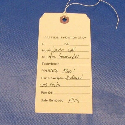 Aero Commander Darter & Lark Bulkhead P/N 33070 & 33067 NOS (0517-161)
