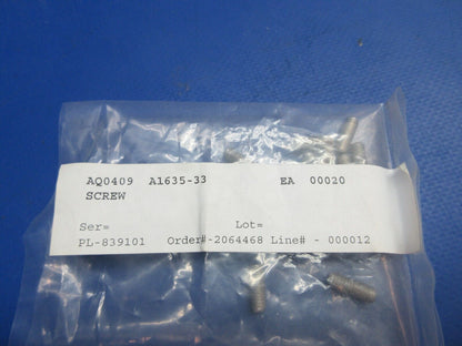 McCauley Threaded Propeller Screw LOT OF 13 P/N A1635-33 (0523-402)