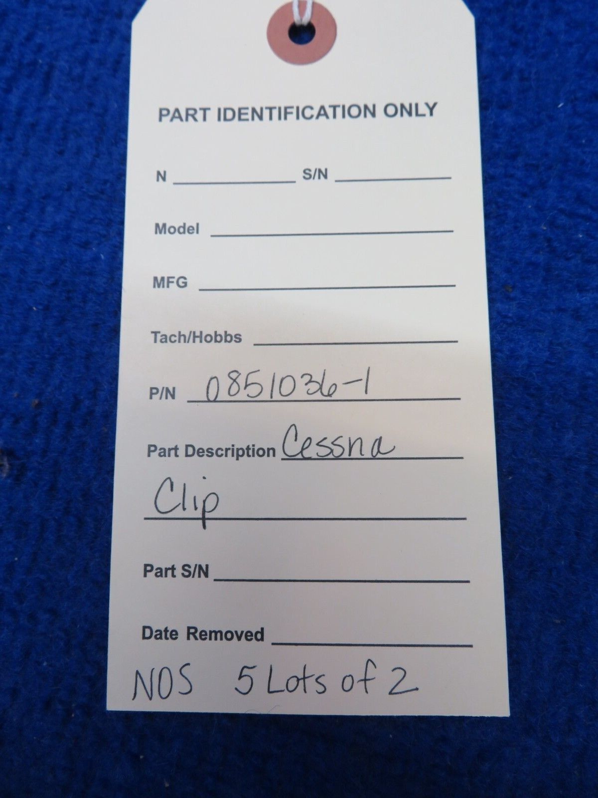 Cessna Clip P/N 0851036-1 LOT OF 2 NOS (0622-332)