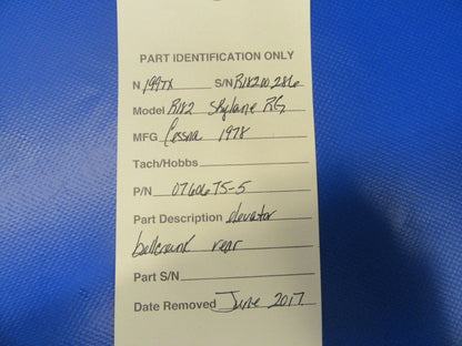 Cessna R182 Bellcrank Assy Elevator Rear P/N 0760675-5 (0817-61)