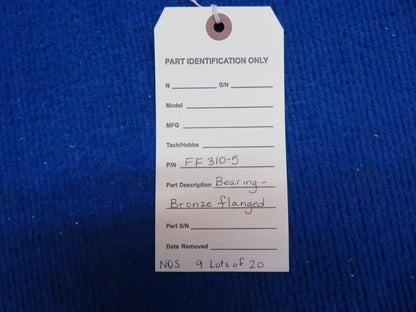 1/4" ID x 3/8" OD Bearing - Bronze Flanged P/N FF310-5 LOT OF 20 NOS (0922-507)
