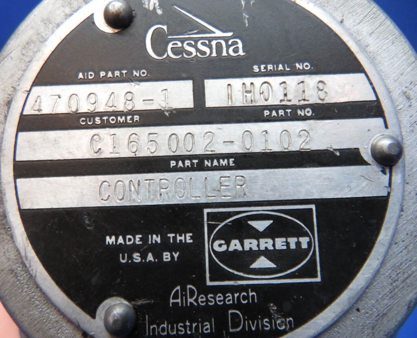 Cessna Garrett Controller P/N C165002-0102 CORE (1123-285)