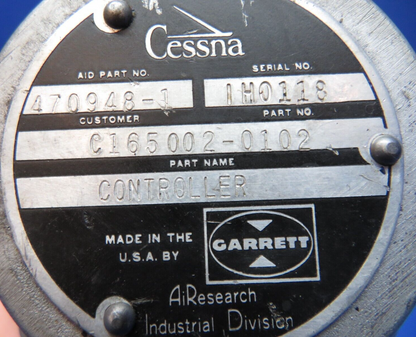 Cessna Garrett Controller P/N C165002-0102 CORE (1123-285)