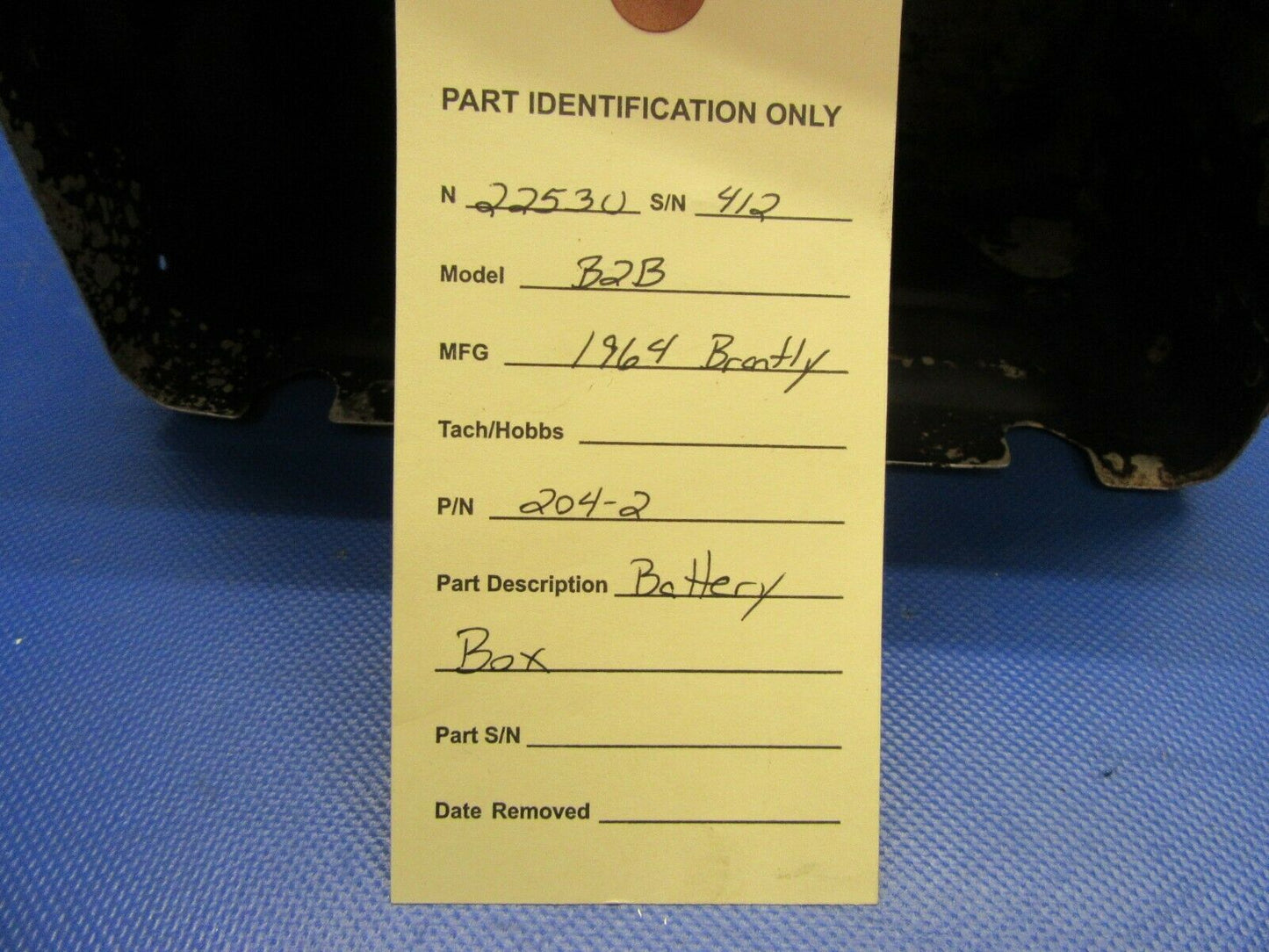 Brantly B2B Helicopter Battery Box P/N 204-2 (0921-521)