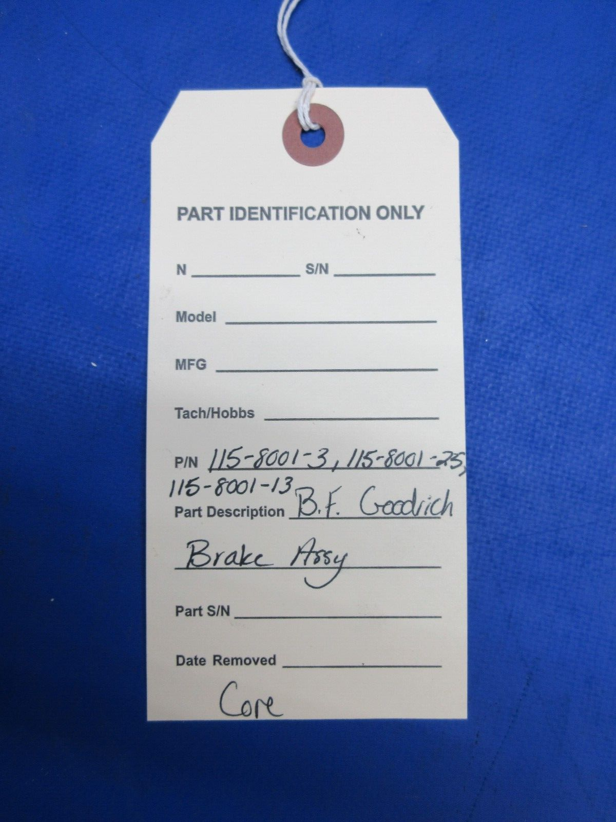 B.F. Goodrich Brake Assembly P/N 115-8001-3 CORE (1123-642)