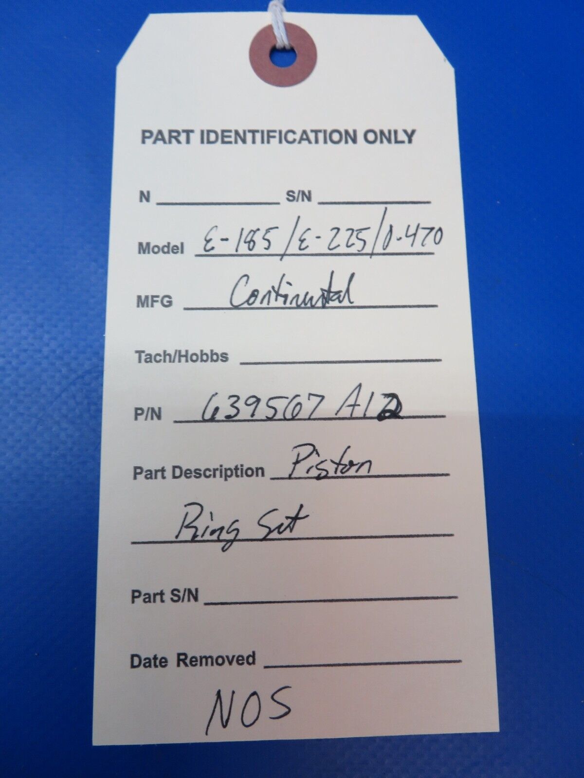 Continental Piston Ring Set P/N 639567A12 NOS (1222-363)