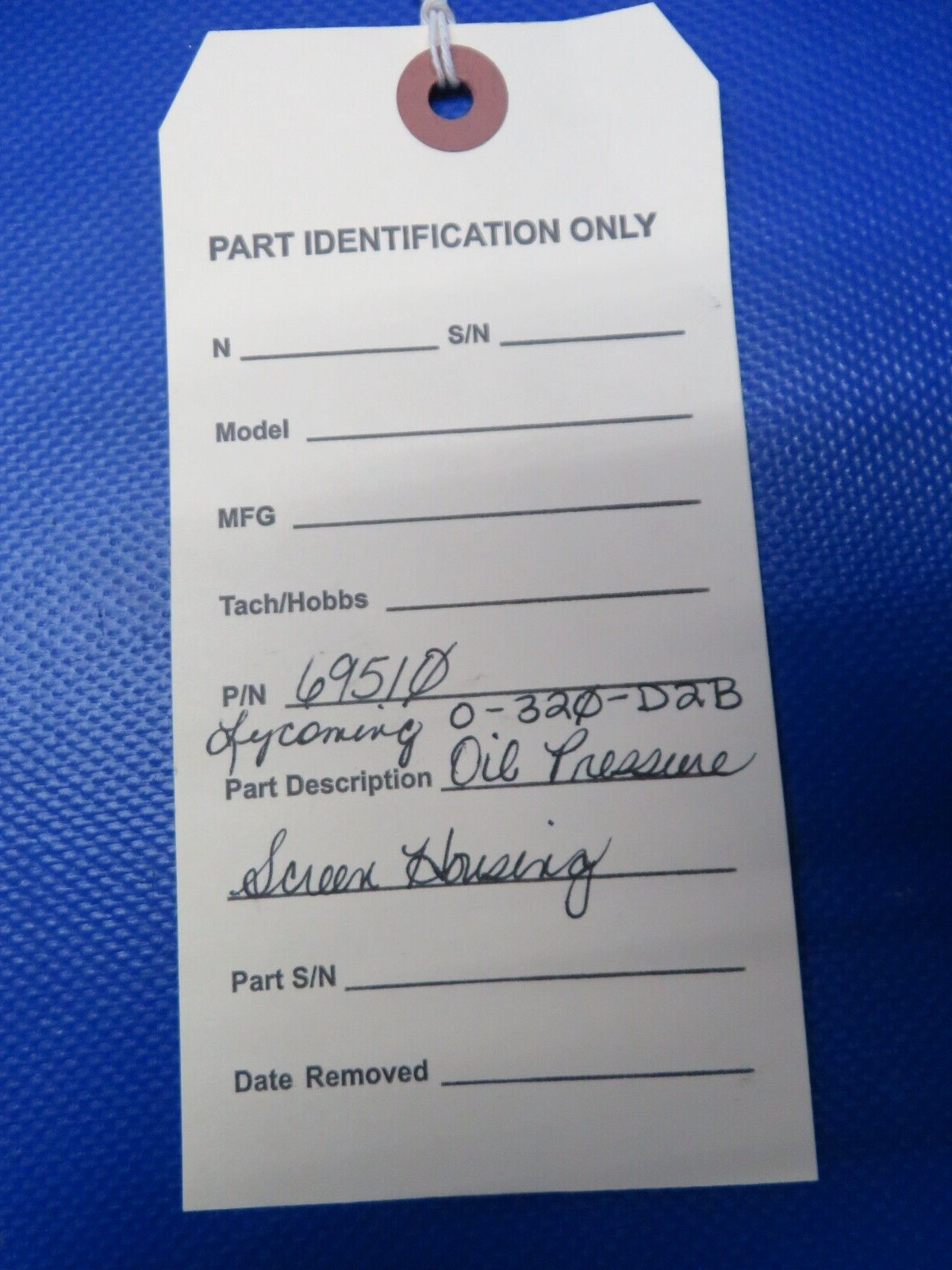 Lycoming Oil Pressure Screen Housing P/N 69510 (1223-690)