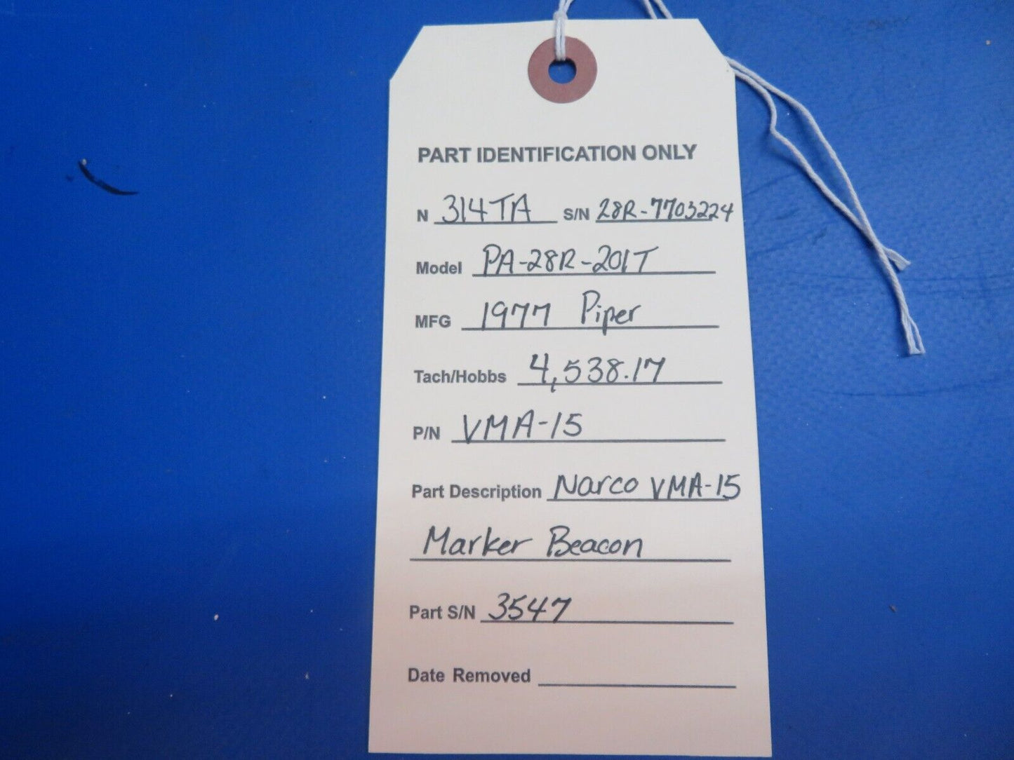Piper PA-28R-201T Narco VMA-15 Marker Beacon P/N VMA-15 (1122-808)