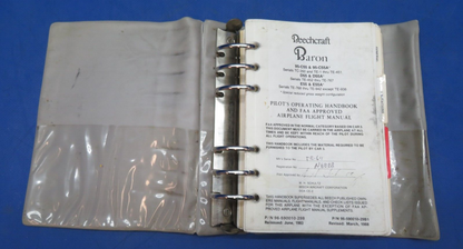 Beech Baron 95-C55 Pilots Operating Handbook P/N 96-590010-29B1 (0723-621)