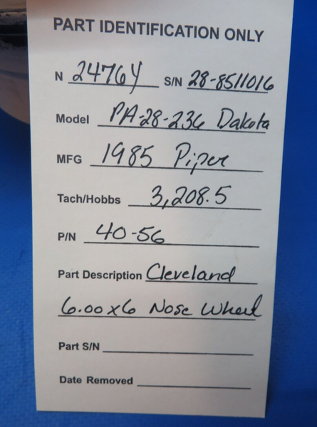 Cleveland 6.00x6 Nose Wheel P/N 40-56 (0723-497)