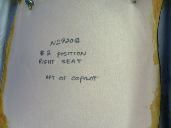 Piper PA-32R-300 Lance Seat Center Rear Facing Passenger P/N 37799-10 (0121-117)