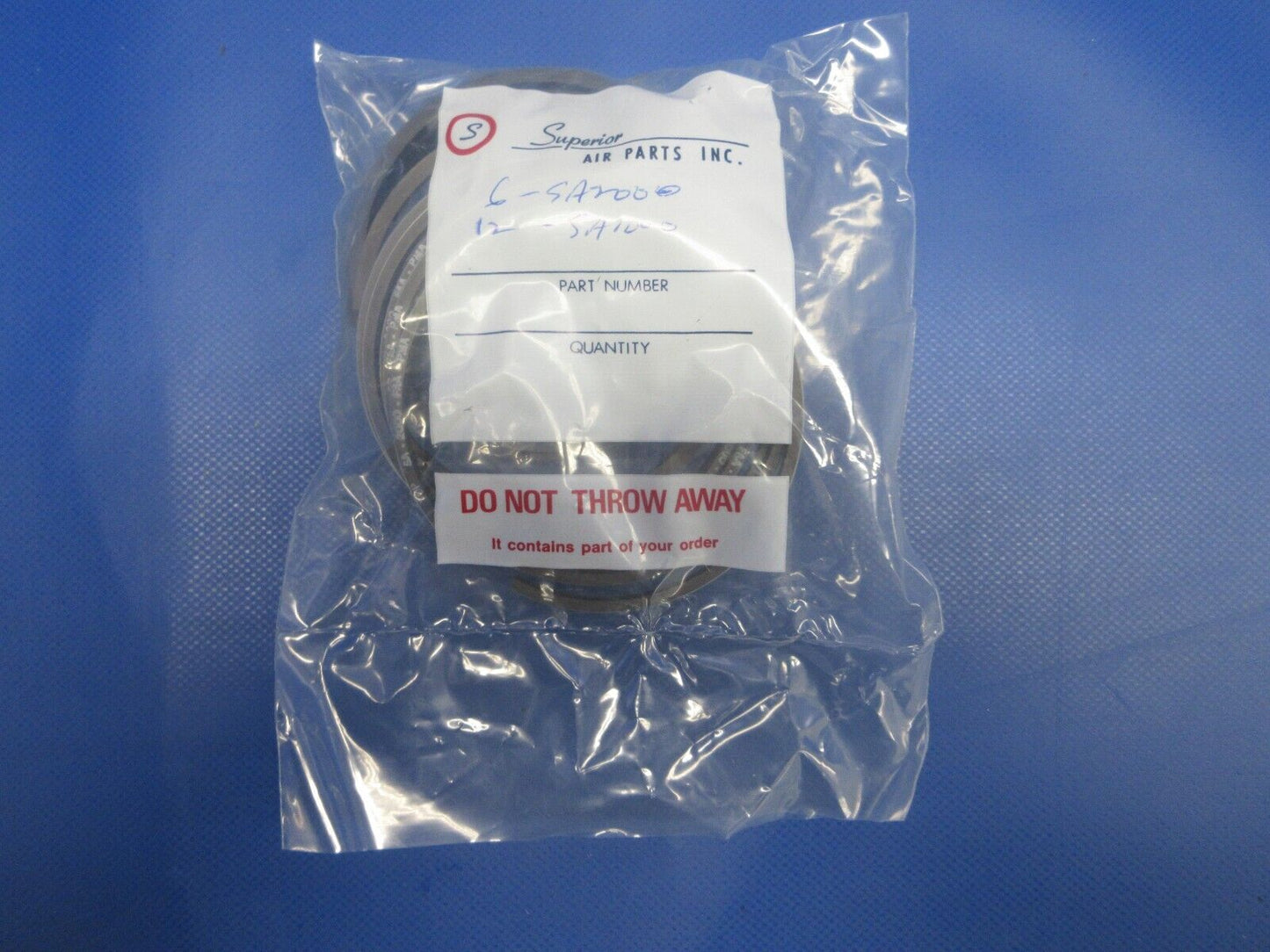 Superior Air Parts Continental Rings P/N SA1000 NOS (0224-1137)