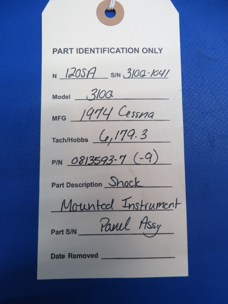 Cessna 310 / 310Q Shock Mounted Instrument Panel Assy P/N 0813593-7 (0823-720)