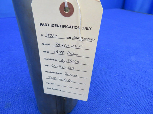 Piper Arrow PA-28R-201T Shroud LWR Tailpipe P/N 641911-202 (0322-361)