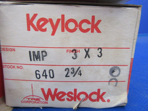 Weslock Impresa 640 Polished Brass Lock w/2 Keys LOT OF 10 NOS (1218-270)