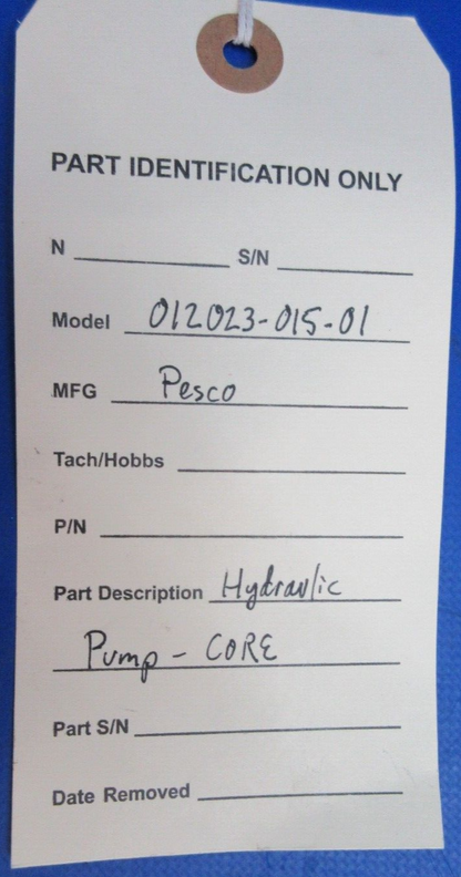 Pesco Hydraulic Pump P/N 012023-015-01 CORE (1023-1016)