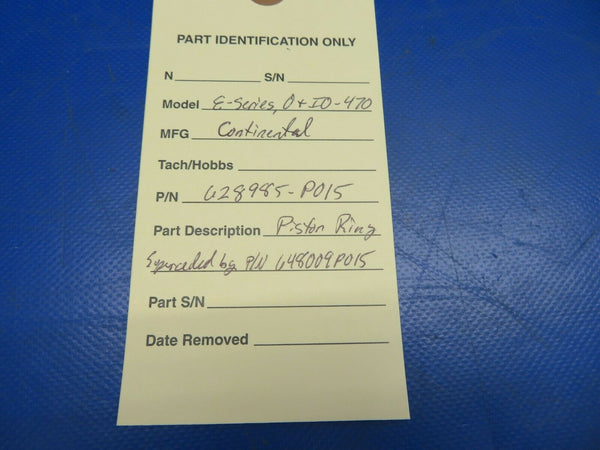 Continental E-Series O-470 & IO-470 Piston Ring P/N 628985-P015 NOS (0720-680)