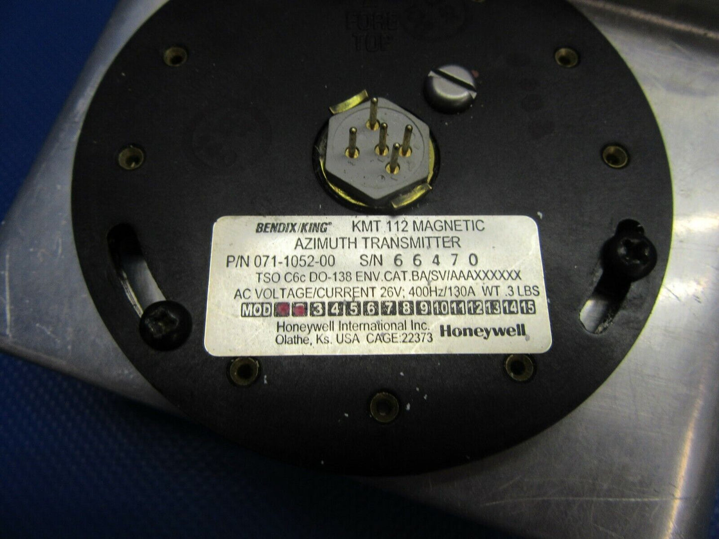 Bendix / King KMT 112 Magnetic Azimuth Transmitter P/N 071-1052-00 (0521-448)