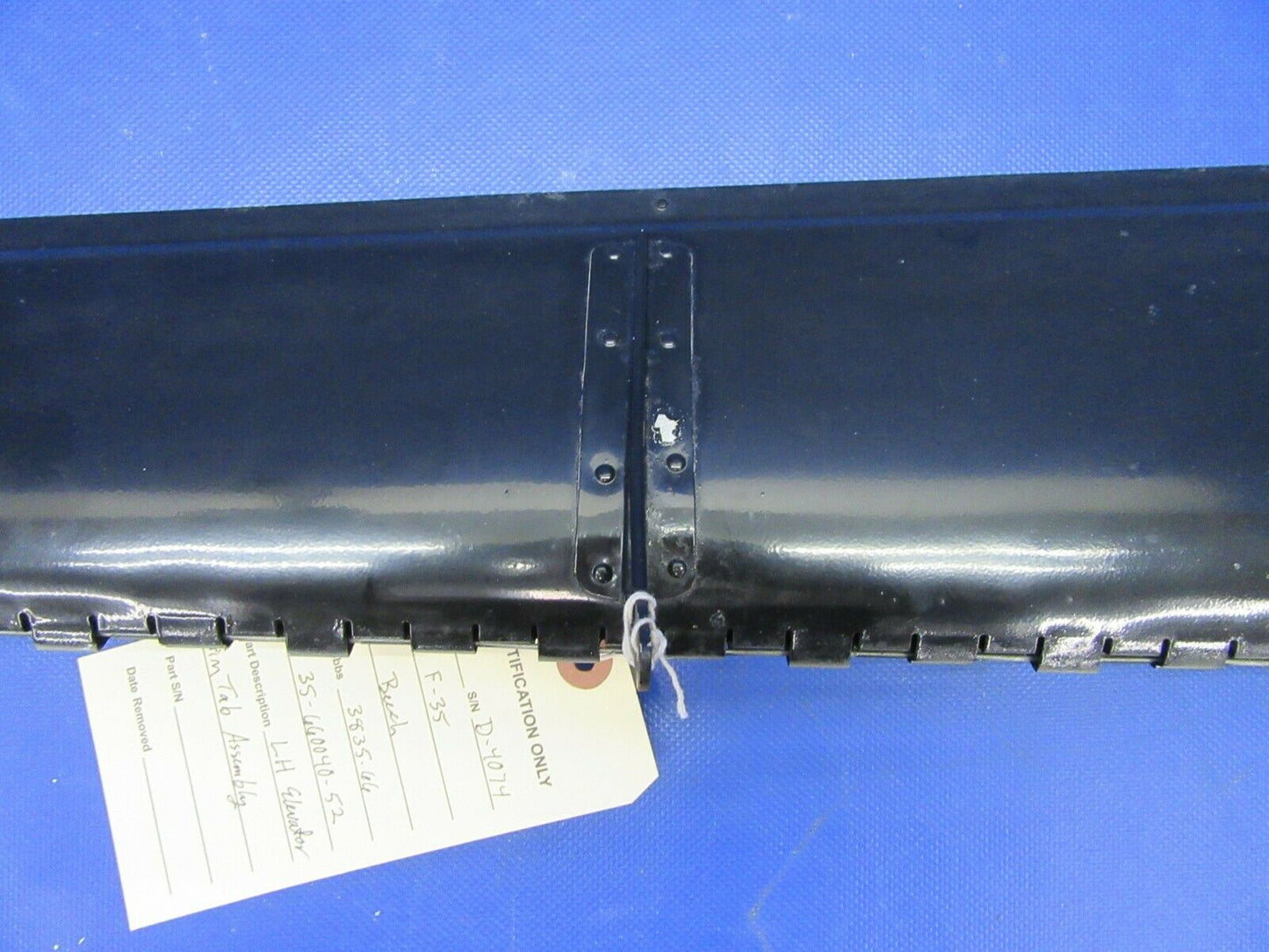Beech F35 Elevator / Ruddervator Trim Tab LH P/N 35-660040-52 (1021-492)