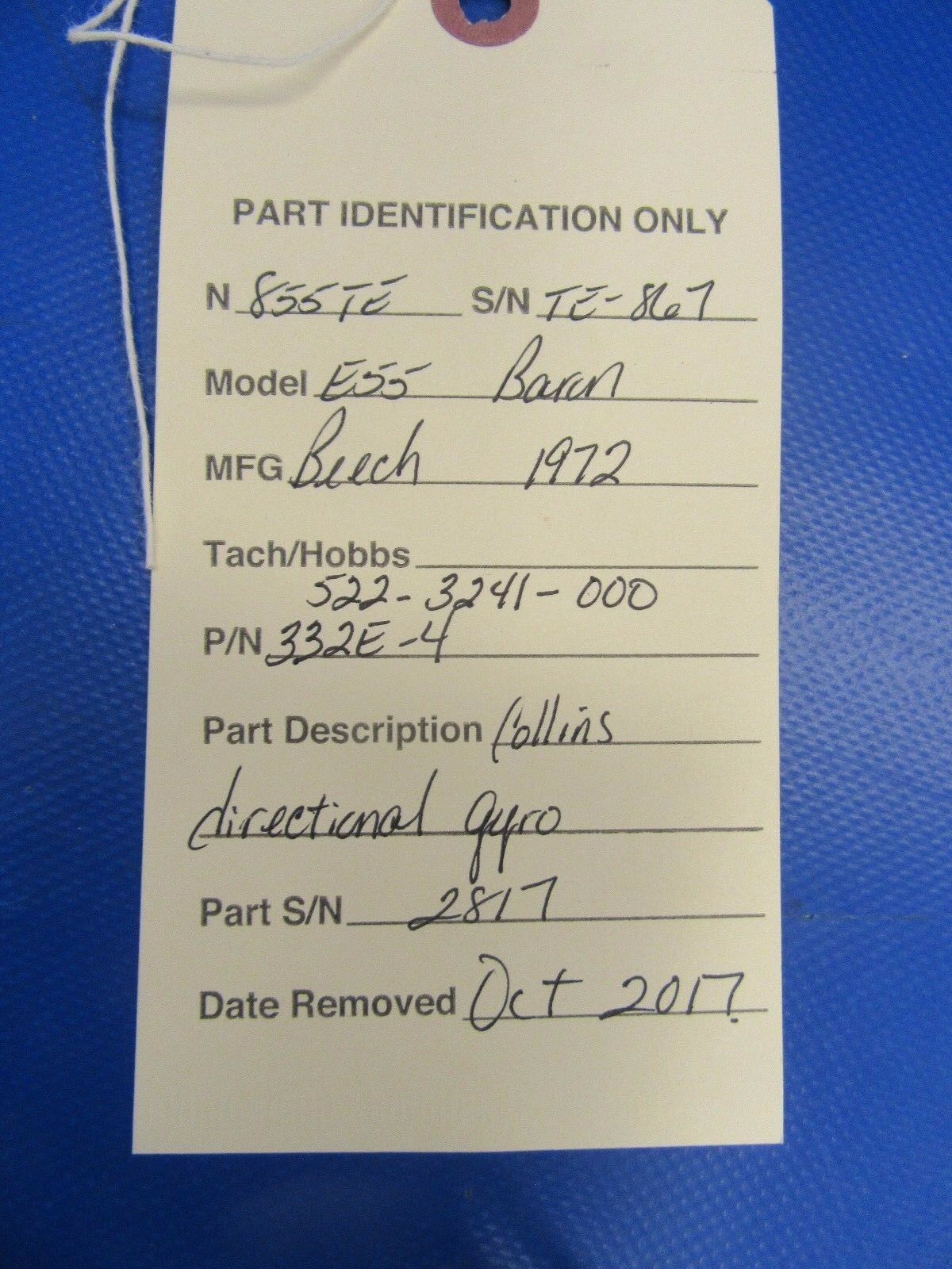 Collins Directional Gyro P/N 332E-4, 522-3241-000 (1117-91)