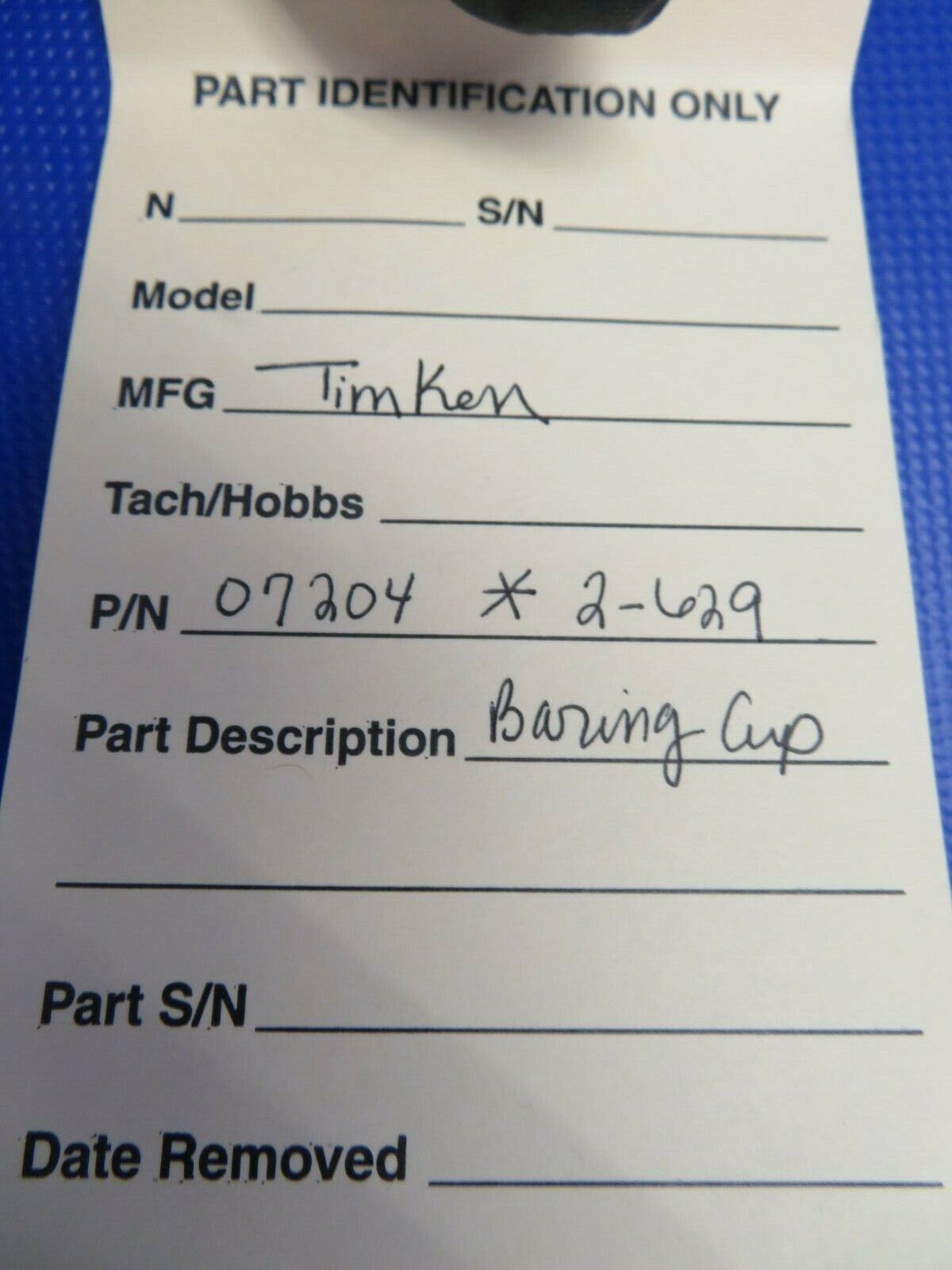 FAA-PMA Aviation Timken Baring Cup 07204 2-629 NOS (1202-03)