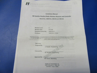Heads Up Technologies XMD076-01 Data Receiver P/N 601-244 / Guaranteed(0421-345)