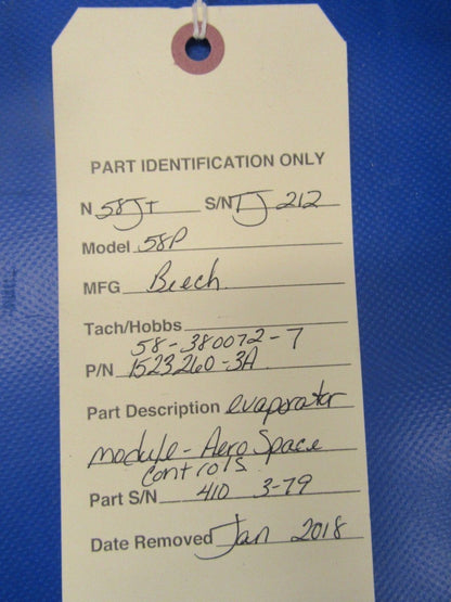 Beech Baron 58P Aero Space Controls Evaporator Module P/N 58-380072-7 (0418-54)