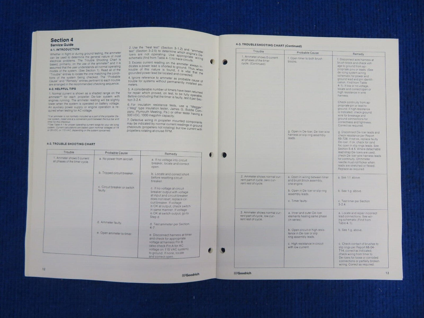 BF Goodrich Propeller Deice Maintenance Installation Overhaul Manuals (0522-783)