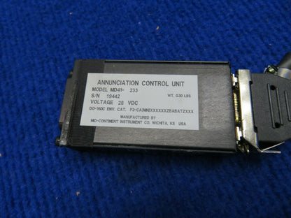Mid-Continent MD41-233 Annunciation Control Unit 28V (0122-493)