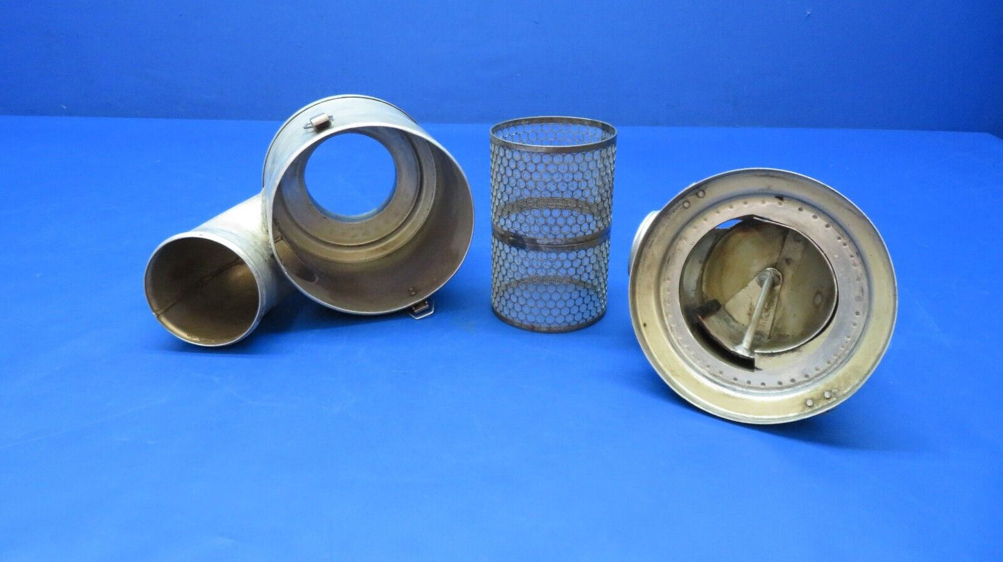 Cessna 401 RH Air Induction Canister Weld Assy w/ Cap P/N 0850320-24 (0523-223)