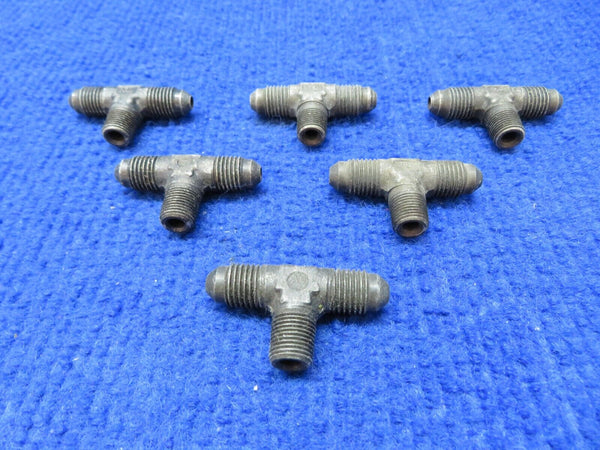 Steel Fitting-Tee P/N AN825-4 LOT OF 6 NOS (0722-488)