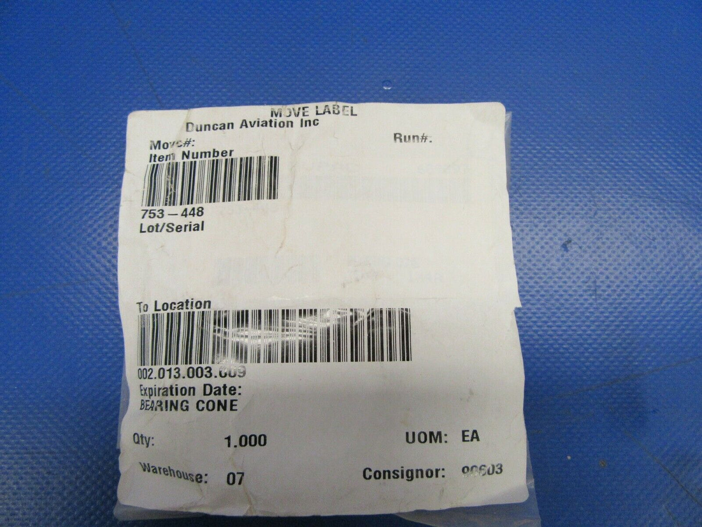 Piper Bearing Wheel Cone P/N 753-448 NOS (0419-463)