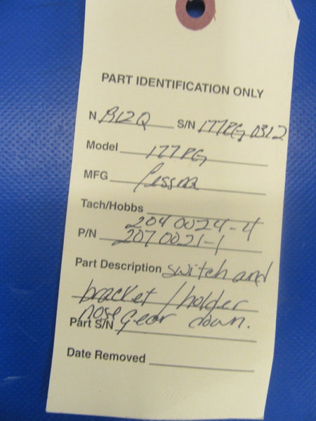 Cessna 177RG Cardinal Bracket & Switch Nose Gear Down P/N 2070021-1 (0718-174)