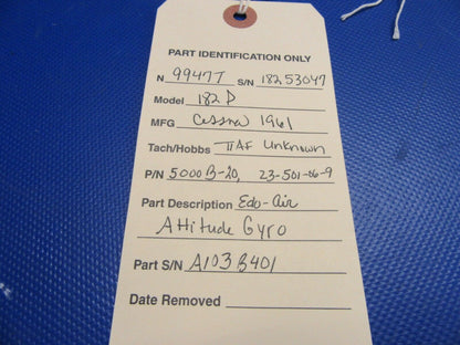 Edo-Aire Altitude Gyro P/N 5000B-20, 23-501-06-9 (0521-638)