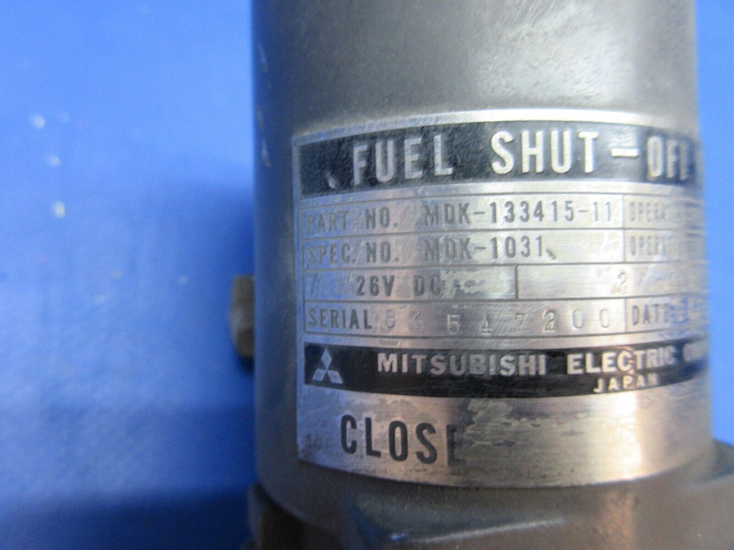 Mitsubishi Fuel Shut-Off Valve P/N MDK-133415-11 CORE (1123-745)