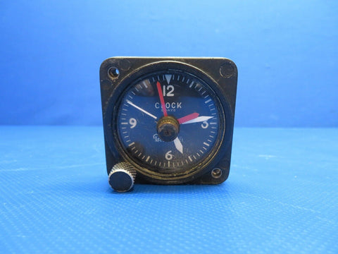 "Beechcraft" Wakmann 8-Day Wind-Up Clock P/N 50-380013-5 TESTED (0324-1727)