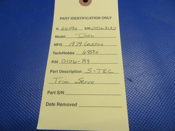 Cessna 210 S-TEC Trim Servo P/N 0106-R9 w/ Capstan (0521-449)