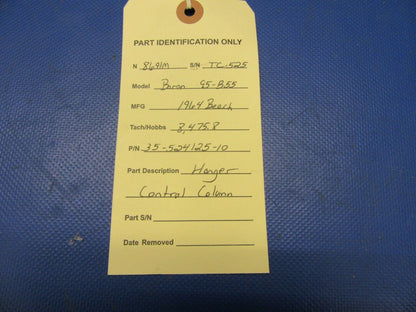 Beech Baron 95-B55 Hanger Control Column P/N 35-524125-10 (1121-306)