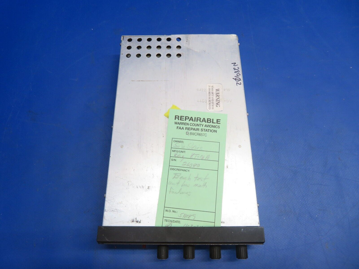 Bendix King KT76A Transponder w/ Rack P/N 066-1062-00 FOR PARTS (1222-699)